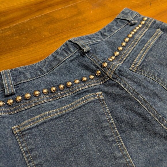 Dolce & Gabbana Womens Studded Crop Blue Jeans Vintage Size Italy 40 (28 x 20) - Picture 14 of 14